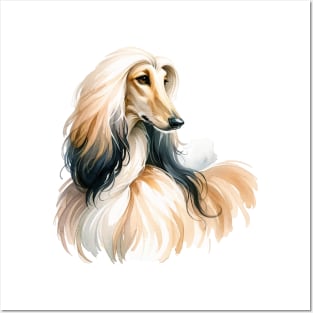 Afghan Hound Watercolor - Beautiful Dog Posters and Art